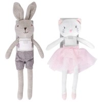 FS848: 40 cm Knitted Bunny & Cat Toy